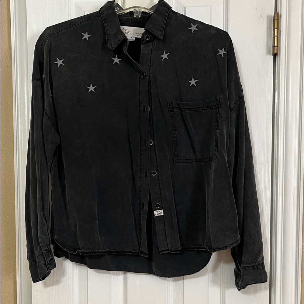 Vintage Havana Charcoal Button-Up Shirt